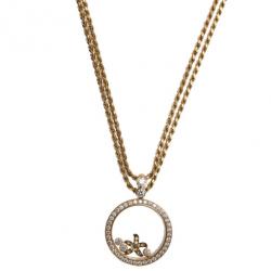 Pre Owned Chopard Happy Diamonds Starfish 18K Yellow Gold Pendant Necklace