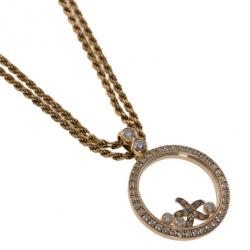 Pre Owned Chopard Happy Diamonds Starfish 18K Yellow Gold Pendant Necklace