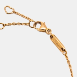 Pre Owned Chopard Happy Diamonds 18k Rose Gold Charm Bracelet