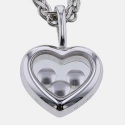 Chopard Happy Diamonds Icon 18K White Gold Diamond Necklace