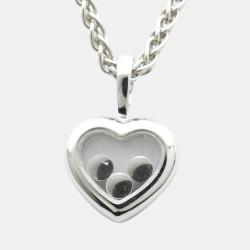 Pre Owned Chopard Happy Diamonds Icon Heart 18K White Gold Diamond Necklace