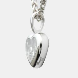 Pre Owned Chopard Happy Diamonds Icon Heart 18K White Gold Diamond Necklace