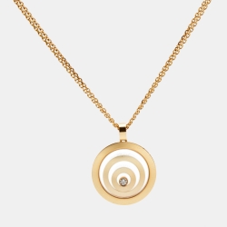 Chopard Happy Spirit Diamond 18k Yellow Gold Pendant Necklace