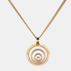 Chopard Happy Spirit Diamond 18k Yellow Gold Pendant Necklace