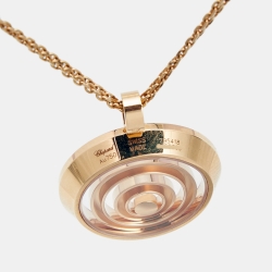 Chopard Happy Spirit Diamond 18k Yellow Gold Pendant Necklace