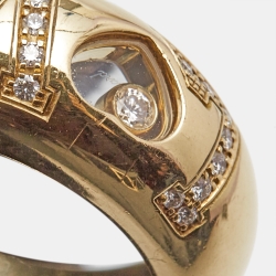 Chopard Happy Diamonds Love Diamond 18K Yellow Gold Ring Size 54
