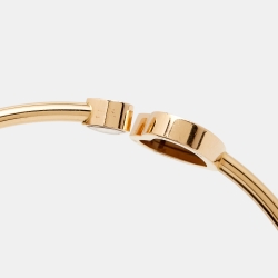 Pre Owned Chopard Happy Hearts Grey Mother of Pearl Diamond 18k Rose Gold Bracelet