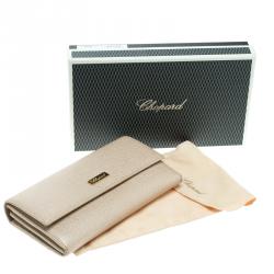 Chopard Beige Caviar Leather Miss Happy Continental Wallet