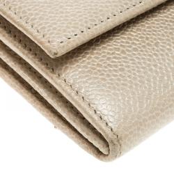 Chopard Beige Caviar Leather Miss Happy Continental Wallet