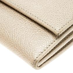 Chopard Beige Caviar Leather Miss Happy Continental Wallet