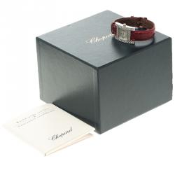 Pre Owned Chopard Mother of Pearl White Gold Diamonds Your Hour Women's Wristwatch 25 mm