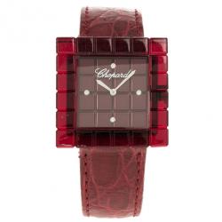 Pre Owned Chopard Red Resin & Steel Be Mad Women’s Wristwatch 32MM
