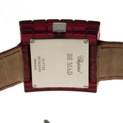 Pre Owned Chopard Red Resin & Steel Be Mad Women’s Wristwatch 32MM
