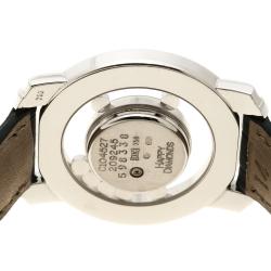 Chopard Mother of Pearl 18K White Gold Happy Diamonds Women's Wristwatch 30 mm