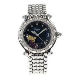 Pre Owned Chopard Navy Gold & Steel Happy Sport Fish Women's Wristwatch 38MM