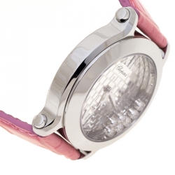Pre Owned Chopard Silver Stainless Steel Happy Sport 278475-3007 Women's Wristwatch 36 mm
