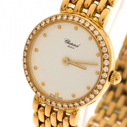 Chopard White 18K Yellow Gold Classic 105911001 Women's Wristwatch 32 mm