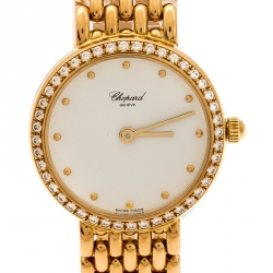 Chopard White 18K Yellow Gold Classic 105911001 Women's Wristwatch 32 mm