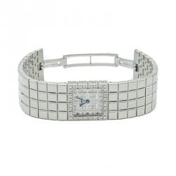 Chopard Silver Steel Full Diamond Ice Cube Women's Watch 22MM