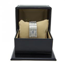 Chopard Silver Steel Full Diamond Ice Cube Women's Watch 22MM