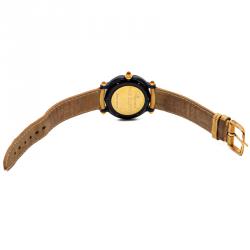 Pre Owned Chopard White Mother Of Pearl Be Happy Limited Edition Diamonds Plastic & Leather Women'S Watch 32MM