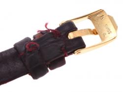 Pre Owned Chopard Champagne 18K Yellow Gold Ruby And Diamonds Happy Women's Wristwatch 23 MM