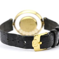 Pre Owned Chopard Gold Diamonds 18K Yellow Gold Happy Diamond 20/4292 Women's Wristwatch 24 MM