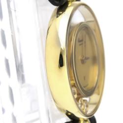 Pre Owned Chopard Gold Diamonds 18K Yellow Gold Happy Diamond 20/4801 Women's Wristwatch 21 MM