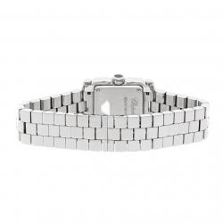 Chopard MOP Diamonds Happy Sport Square Stainless Steel 278516-3004 Women's Wristwatch 24 MM                                                                                                                                                      