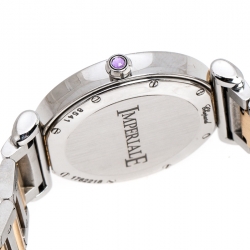 Pre Owned Chopard Mother of Pearl 18K Rose Gold Stainless Steel Diamonds Imperiale 8541 Women's Wristwatch 28 mm