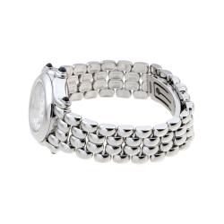 Pre Owned Chopard White Stainless Steel Happy Sport Diamond 27 8250-23 Women's Wristwatch 26MM