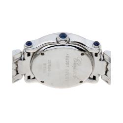 Pre Owned Chopard White Stainless Steel Happy Sport Diamond 27 8250-23 Women's Wristwatch 26MM