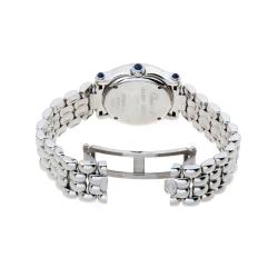 Pre Owned Chopard White Stainless Steel Happy Sport Diamond 27 8250-23 Women's Wristwatch 26MM