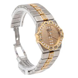 Chopard Gold Saint Moritz Steel & Yellow Gold Full Diamonds Women'S Watch 24MM