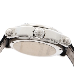 Chopard Blue Fish Motif Stainless Steel Diamonds Happy Sport 28/8347/8 Women's Wristwatch 38 mm