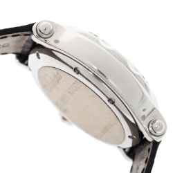 Chopard Blue Fish Motif Stainless Steel Diamonds Happy Sport 28/8347/8 Women's Wristwatch 38 mm