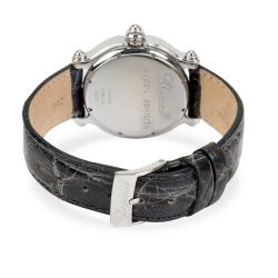Pre Owned Chopard White Diamonds 18K White Gold And Stainless Steel Happy Sport 288946-2001 Women's Wristwatch 38 MM