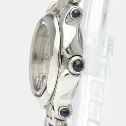 Chopard White Diamond Stainless Steel Happy Sport 27/8250-23 Quartz Women's Wristwatch 26 mm