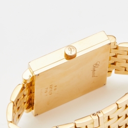 Pre Owned Chopard Mother Of Pearl 18K Yellow Gold Diamond Classique Square 14/3540/8-20 Women's Wristwatch 35 mm