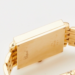 Pre Owned Chopard Mother Of Pearl 18K Yellow Gold Diamond Classique Square 14/3540/8-20 Women's Wristwatch 35 mm