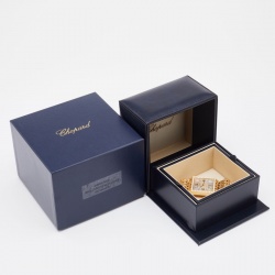 Pre Owned Chopard Mother Of Pearl 18K Yellow Gold Diamond Classique Square 14/3540/8-20 Women's Wristwatch 35 mm