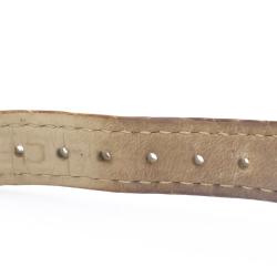 Pre Owned Chopard White Diamond 18k Yellow Gold And Stainless Steel Happy Sport 27/8246-21 Quartz Women's Wristwatch 26 mm