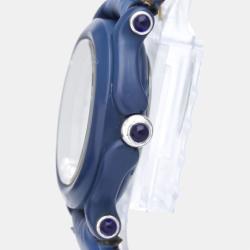 Chopard Blue Plastic Diamond Be Happy 27/7779 Quartz Women's Wristwatch 32 mm