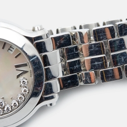 Chopard Mother Of Pearl Diamond Stainless Steel Happy Sport 8475 Women's Wristwatch 35 mm