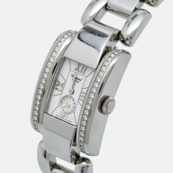 Pre Owned Chopard White Stainless Steel Diamond La Strada 41/8415 Women's Wristwatch 23.50 mm