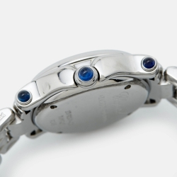 Pre Owned Chopard White Diamond Stainless Steel Happy Sport 27/8250-23 Women's Wristwatch 26 mm