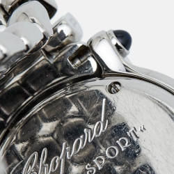 Pre Owned Chopard White Diamond Stainless Steel Happy Sport 27/8250-23 Women's Wristwatch 26 mm