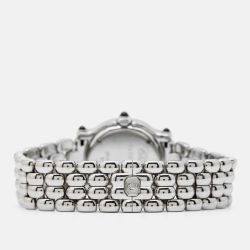 Pre Owned Chopard White Diamond Stainless Steel Happy Sport 27/8250-23 Women's Wristwatch 26 mm