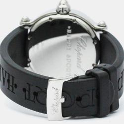 Pre Owned Chopard Black Stainless Steel Happy Sport 28/8347 Quartz Women's Wristwatch 38 mm
