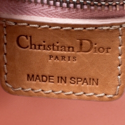Dior Beige/Pink Diorissimo Coated Canvas and Leather Trotter Romantique Satchel